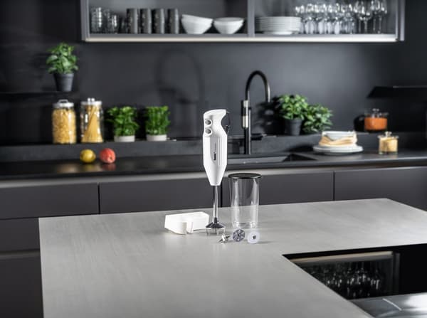 Bamix M200 Mono stavmixer, vit / grå