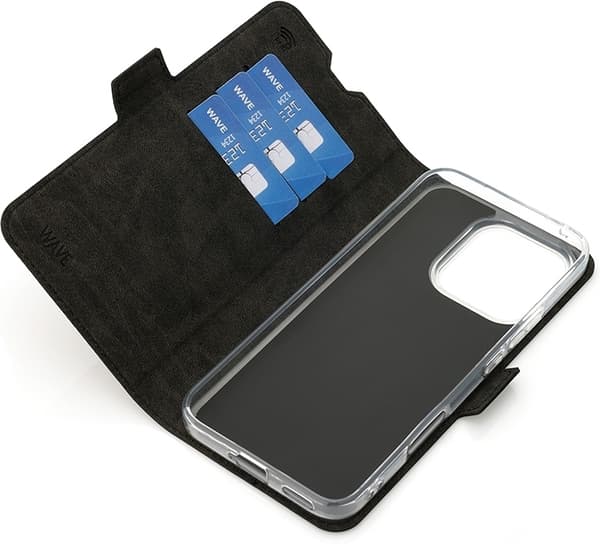 Wave Book Case, Honor 400 Lite, svart