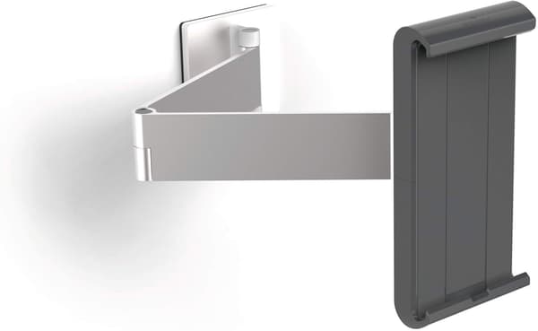 Durable -tabletställ med väggfäste och arm, silver