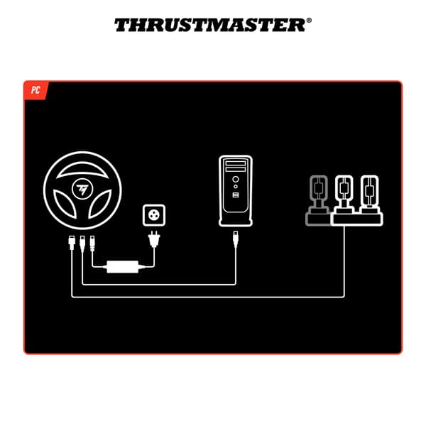 Thrustmaster T818 servo + F488 ratt + Raceline styrpaket