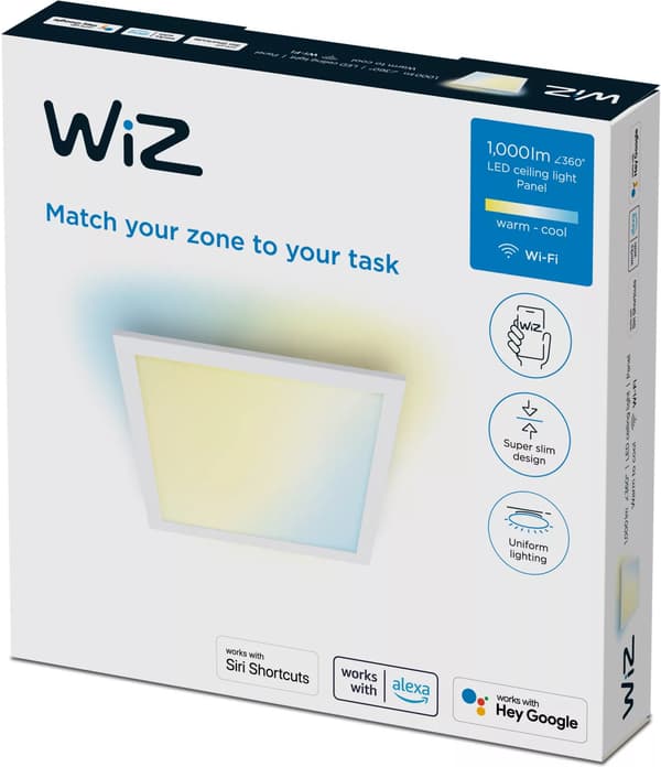 WiZ Panel Ceiling 12W 27-65K TW takarmatur, vit