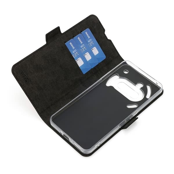 Wave Book Case, Nothing Phone (3a), svart