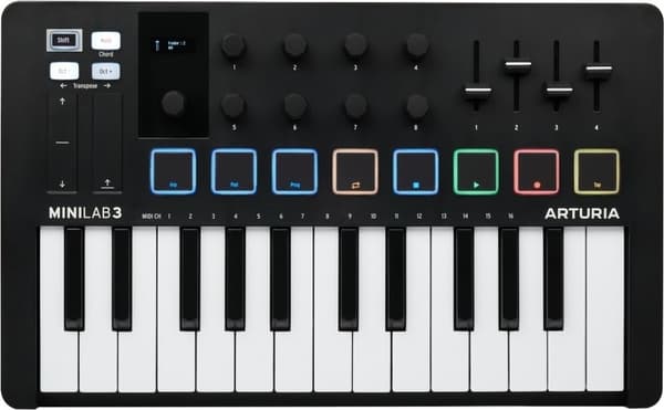 Arturia Minilab 3 -MIDI-kontroller, svart