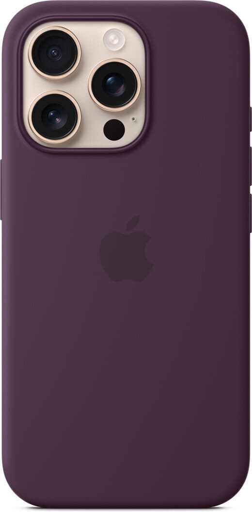 Apple iPhone 16 Pro silikonfodral med MagSafe, plommon