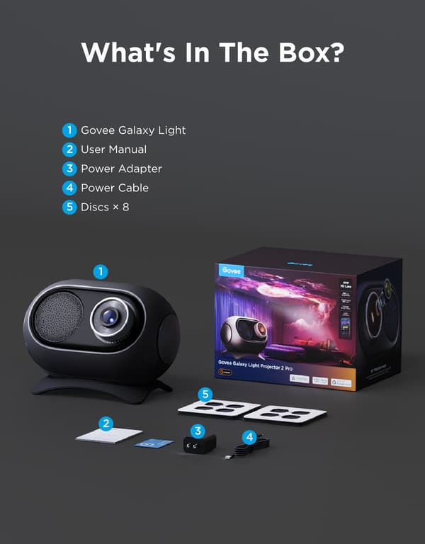 Govee Galaxy Light Projector 2 Pro stämningsbelysning