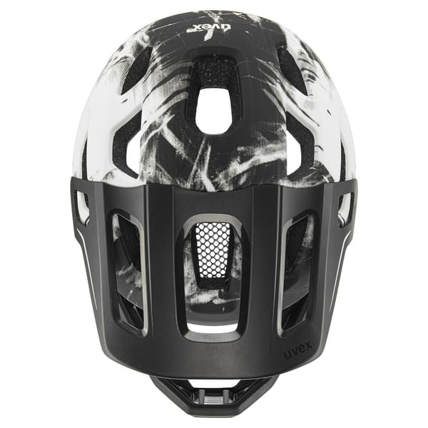 Uvex React JR Fullface cykelhjälm 52 - 56 cm, svart/vit matt