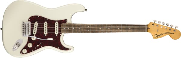 Squier Classic Vibe Stratocaster 70-tal - 6-strängad elgitarr, Olympic White