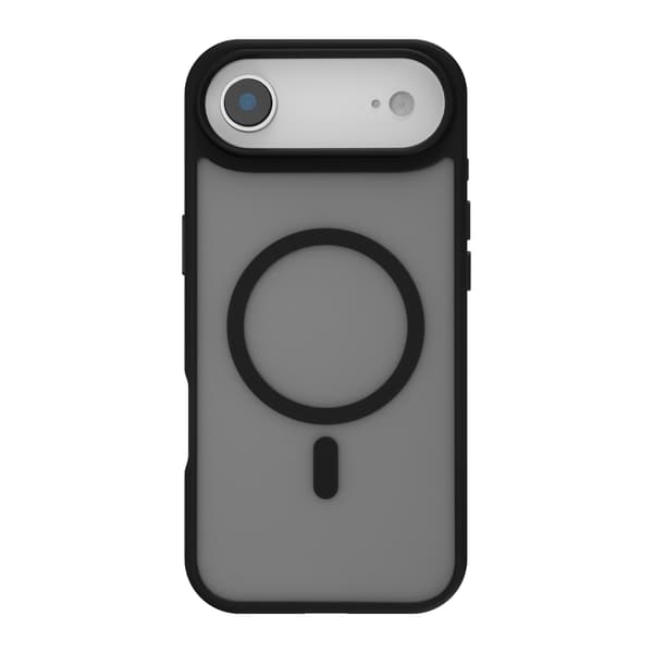FoneKit MagSafe-kompatibelt Soft Touch skyddsfodral, iPhone Air, svart/grå