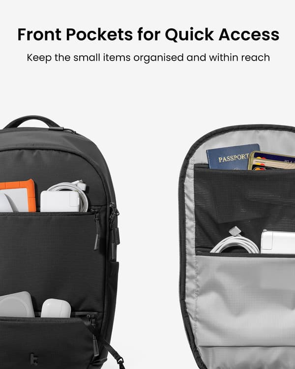 tomtoc UrbanEX-T77 Laptopryggsäck, 26 l, svart