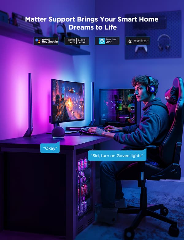 Govee AI Sync Box Kit 2 smart belysningsset, 27-34"