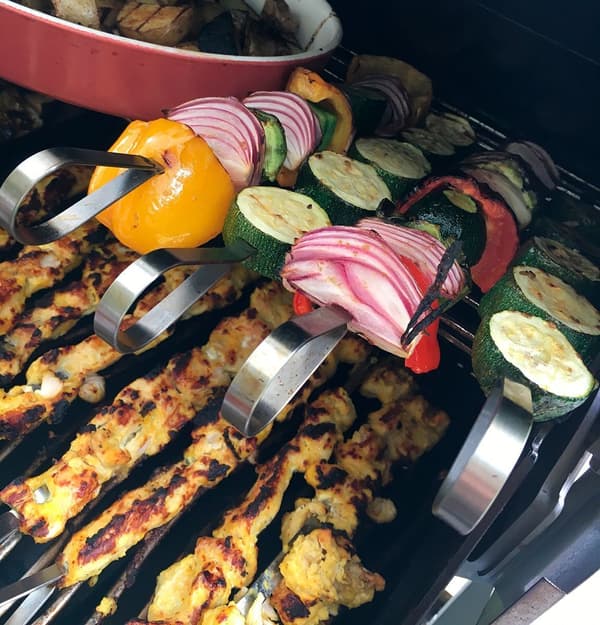 Napoleon platta grillspettspinnar, 8 st