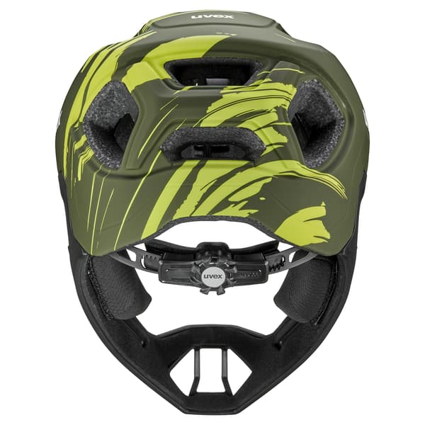 Uvex React JR Fullface cykelhjälm 52 - 56 cm, mörkoliv matt