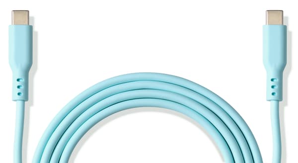 Fuj:tech USB-C silikonkabel, turkos, 1,5 m