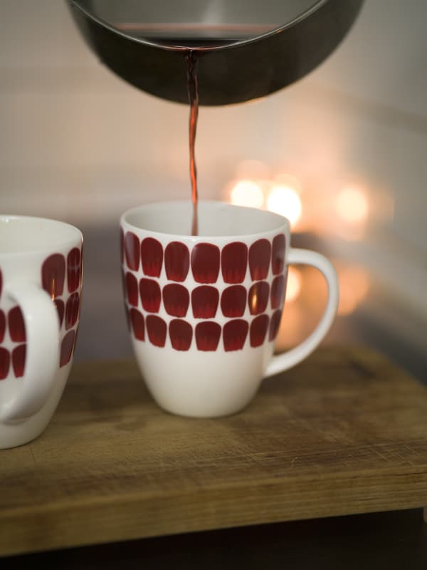Arabia Stunderna -mugg, röd, 0,34L
