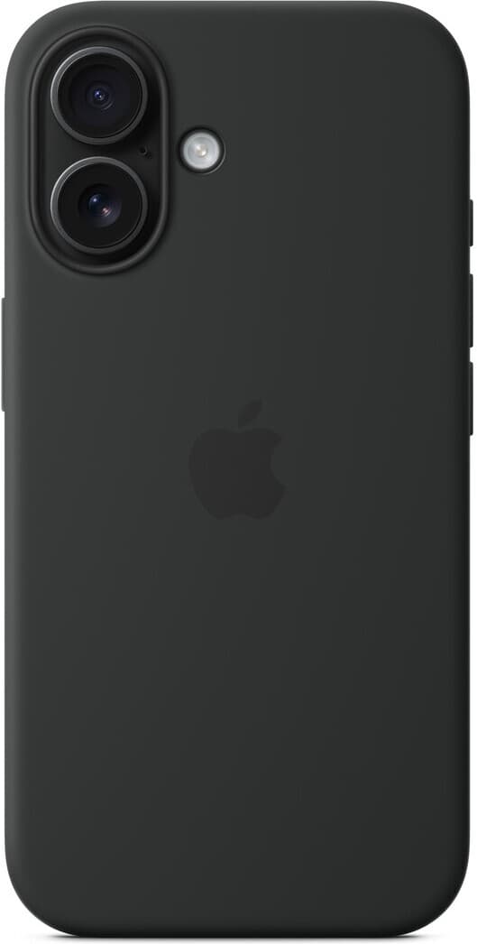 Apple iPhone 16 silikonfodral med MagSafe, svart