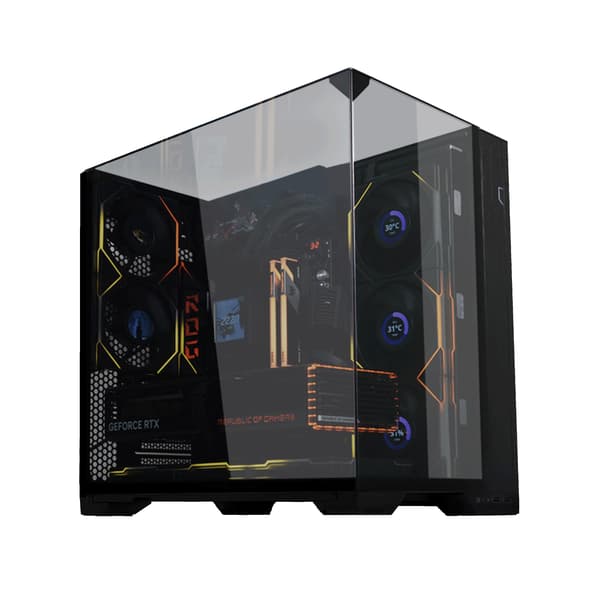 Lian Li O11 Vision Compact ATX-chassi, svart