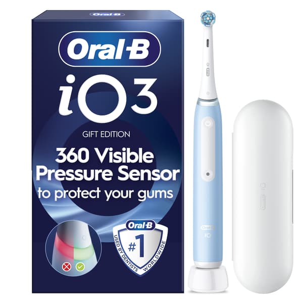 Oral-B iO3 eltandborste, blå + resefodral