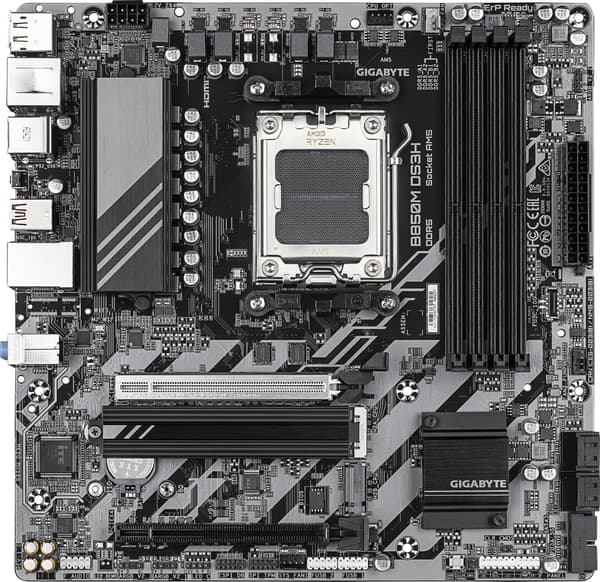 Gigabyte B850M DS3H Micro-ATX-moderkort, AM5