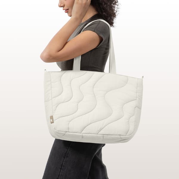 tomtoc Terra-T38 Puffy Laptop Toteväska, 13,5 l, vit