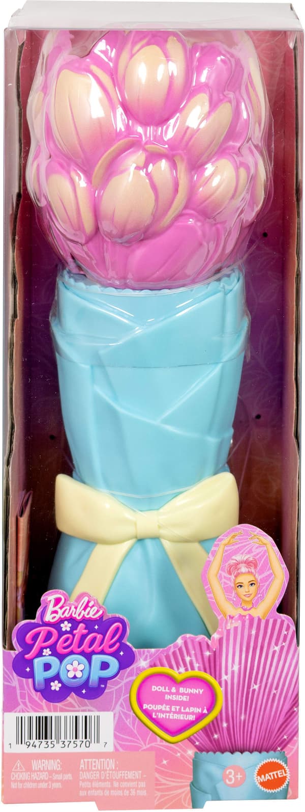 Barbie Flower Surprise modedocka, rosa
