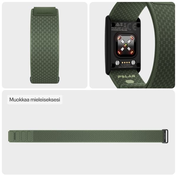 Polar Loop armband, S-L, grön