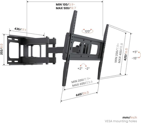 Vogel's Up 6055 Forward Motion+ TV-väggfäste L