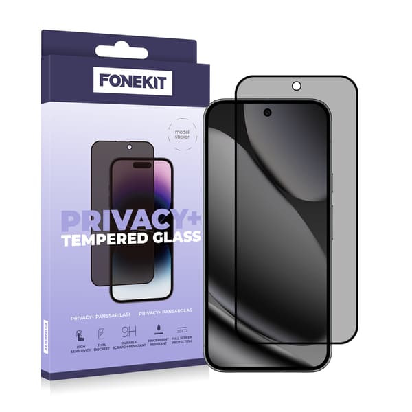 FoneKit Privacy+ Full Cover skärmskydd, Google Pixel 10 Pro XL