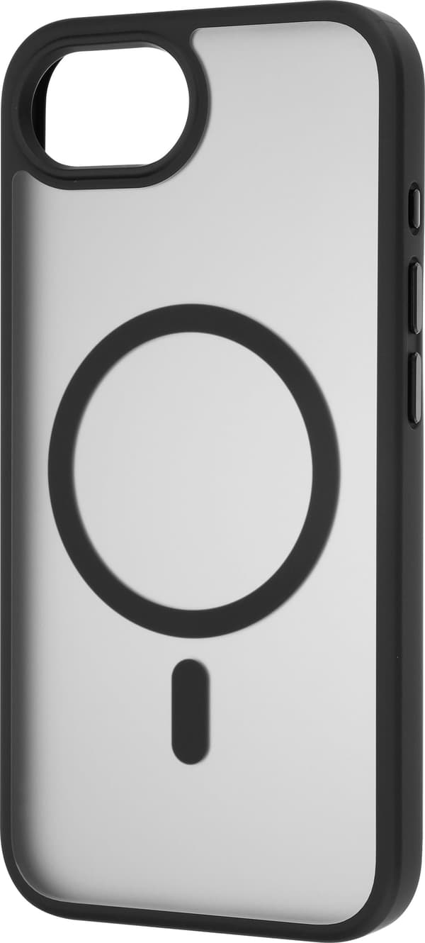 FoneKit MagSafe-kompatibelt Soft Touch skyddsfodral, iPhone 16e, svart/grå