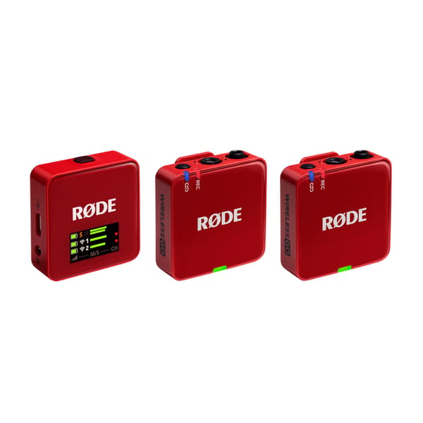 Rode Wireless GO 3 trådlöst mikrofonsystem, röd