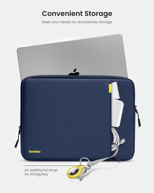 tomtoc Defender A13 Laptop skyddsfodral kit, 16", blå