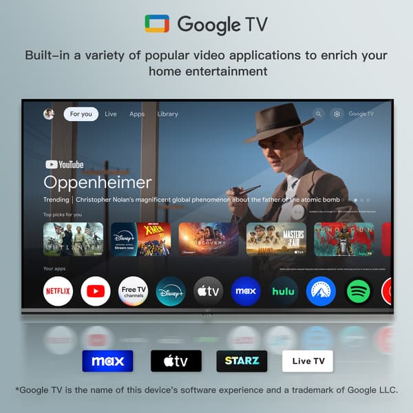 FPD 50" D900 4K LED Google TV