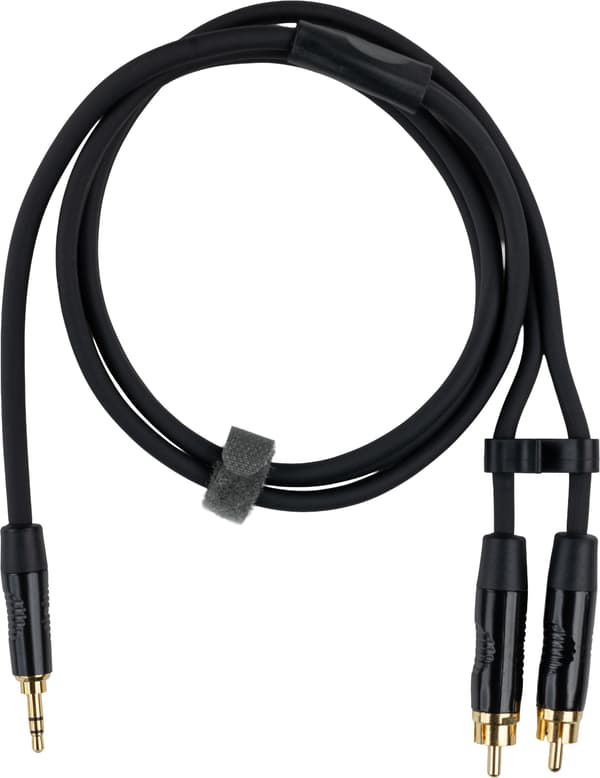 Fuj:tech 3,5 mm TRS hane – 2 x RCA hane adapterkabel, 7 m, svart