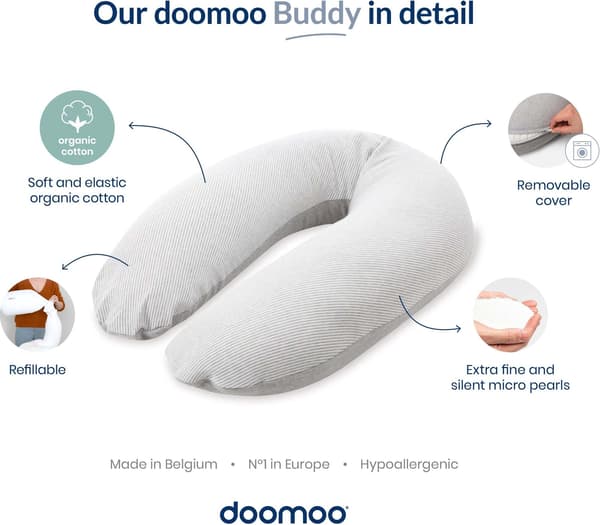 Doomoo Buddy amningskudde, kinesisk rosa