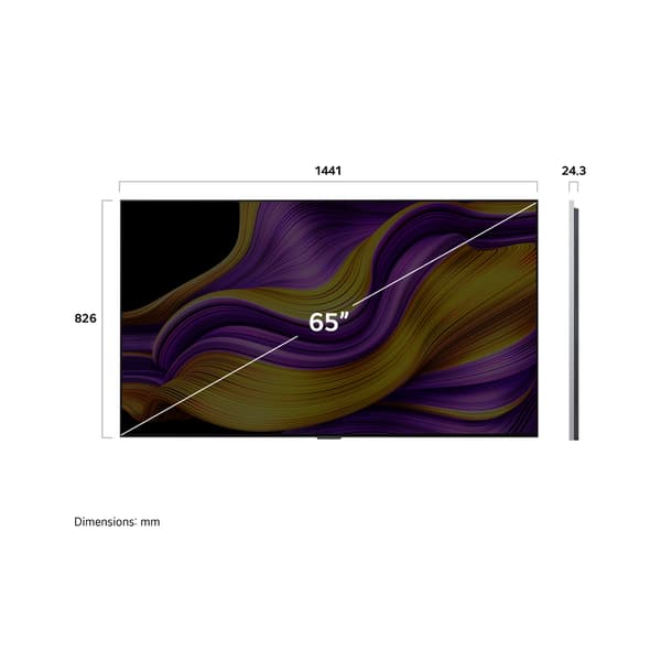 LG 65" OLED evo G5 – 4K TV med väggfäste (G58)