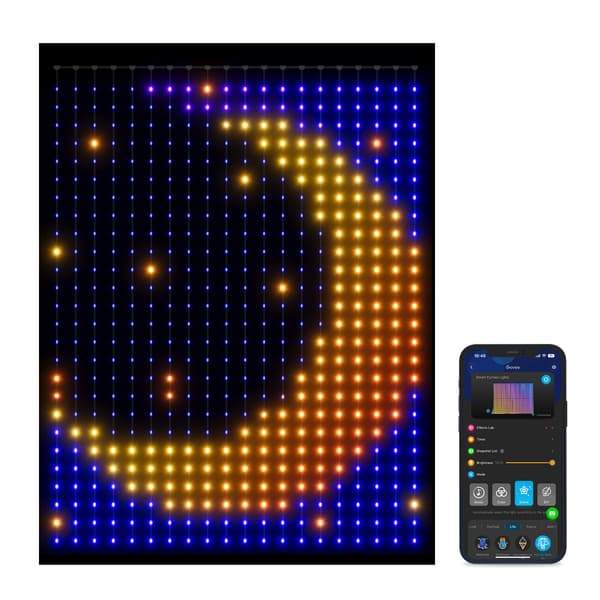 Govee Wi-Fi & Bluetooth Gardin LED-ljusslinga, 2000 mm