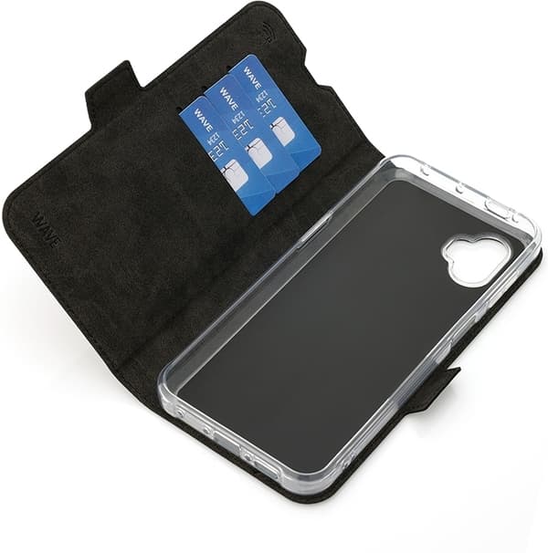 Wave Book Case, Samsung Galaxy Xcover7 Pro, svart