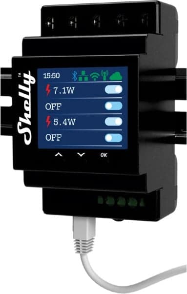Shelly Pro 4PM - DIN-skenrelä, 1-fasig