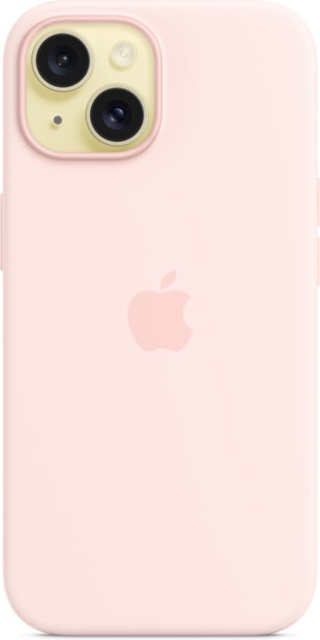 Apple iPhone 15 silikonfodral med MagSafe, rosa