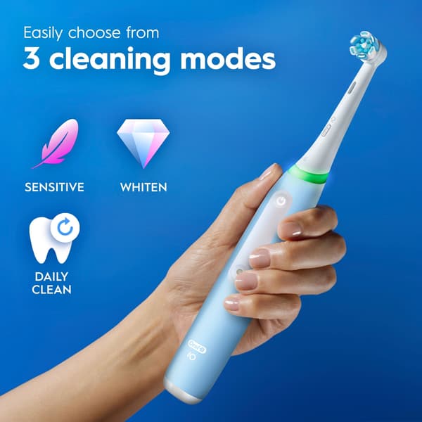 Oral-B iO3 eltandborste, blå + resefodral