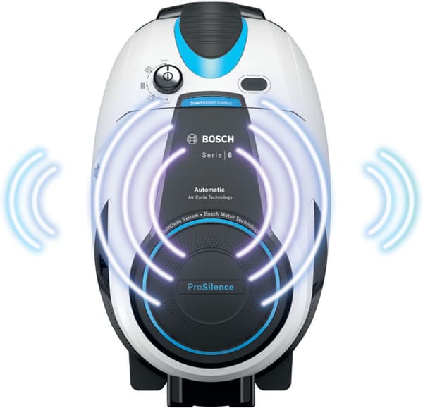 Bosch Serie 8 ProSilence BGS7SIL1 - pås- och sladdlös dammsugare, vit