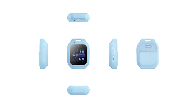 ZTE K2/K2 Pro smartklockas nackband och skyddsfodral, blå
