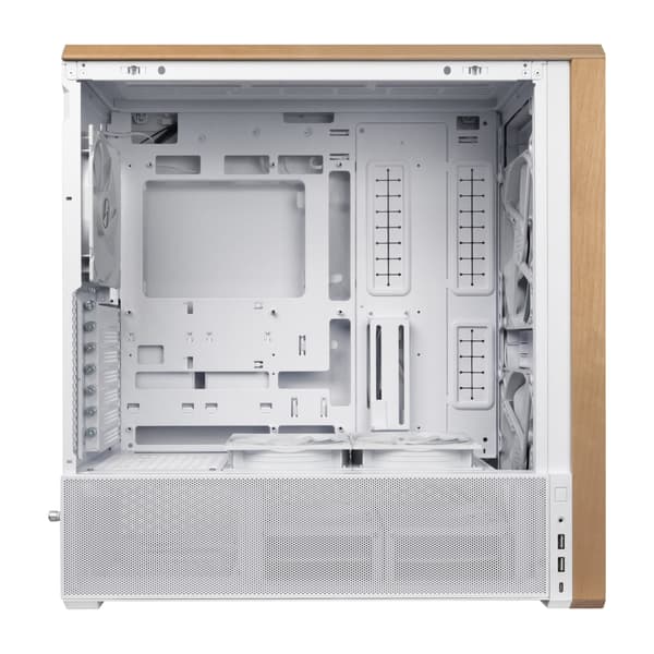 Lian Li Lancool 217 ATX-chassi, vit/björk