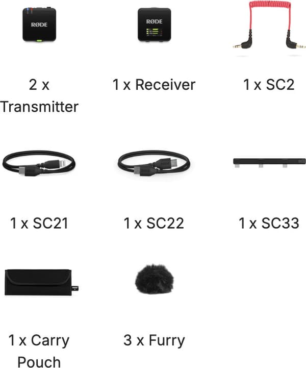 Rode Wireless GO 3 -trådlöst mikrofonssystem