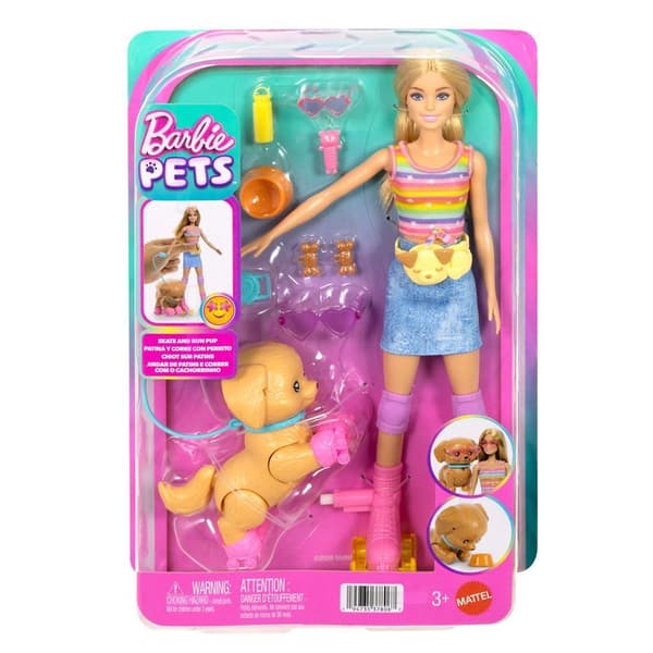 Barbie Pets, rullskridskoåkande modedocka och husdjur