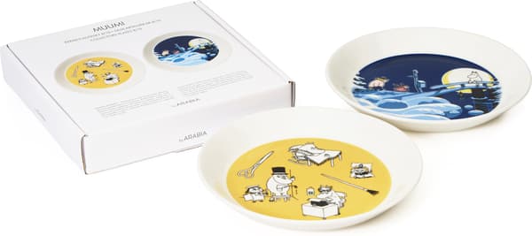 Arabia Mumin Kontor & Vinternatt -tallrikar, 19 cm