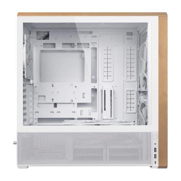 Lian Li Lancool 217 ATX-chassi, vit/björk