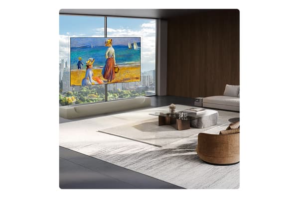 LG 77" OLED evo W6 – 4K TV med väggfäste