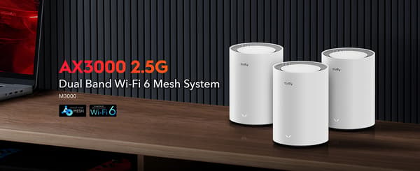 Cudy M3000 WiFi 6 -Mesh-system, 3-pack