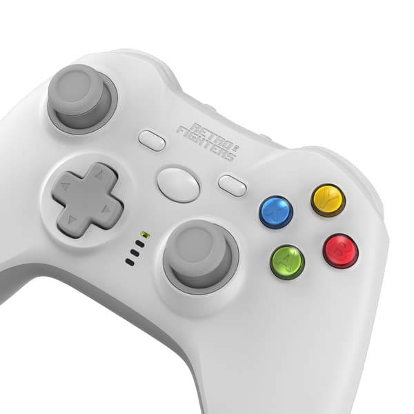 Retro Fighters RF Hunter 360 Wireless 2.4G trådlös kontroll, vit