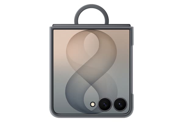 Samsung Galaxy Flip8 Silikonring Magnet Qi2 skyddsfodral, grå